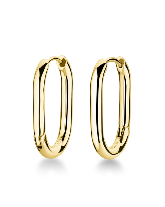 Rosefield Large Oval Hoops Gold