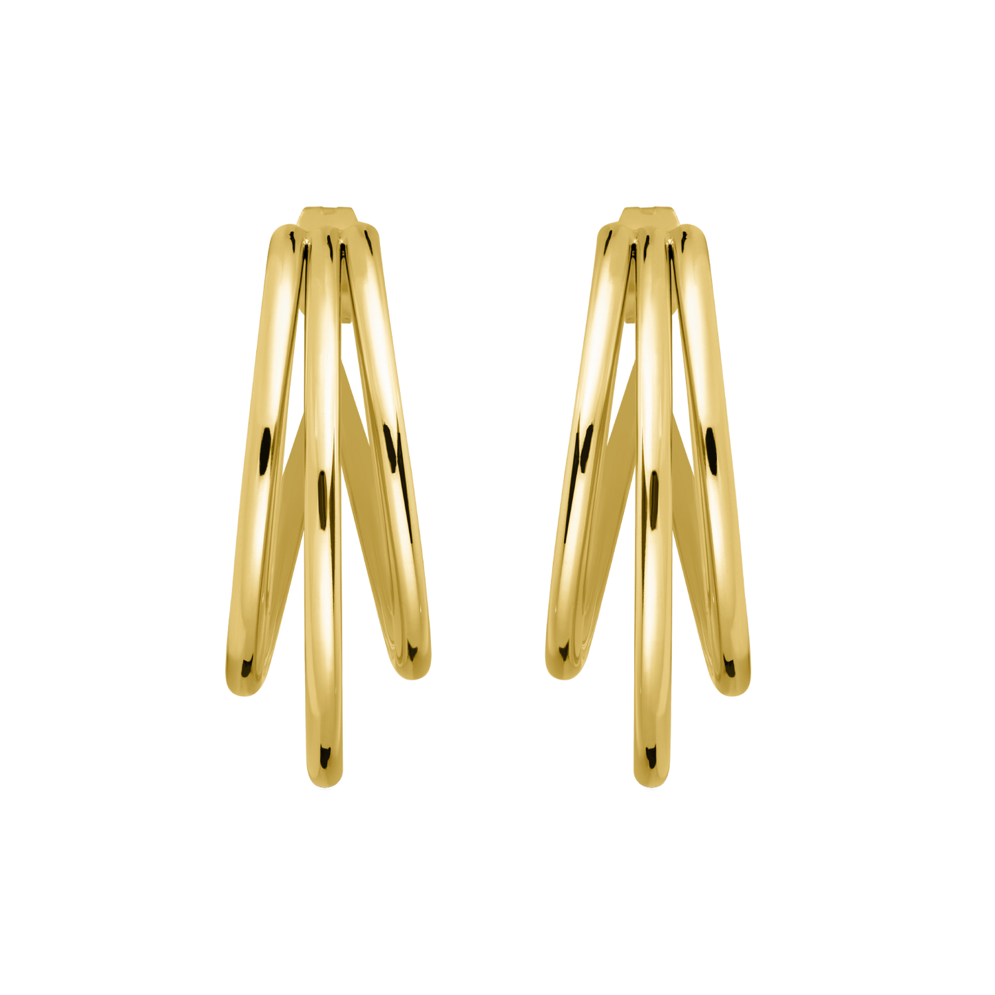 Rosefield Triple Hoops Gold