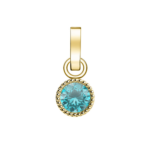 Rosefield Pendant Gold Birthstone March