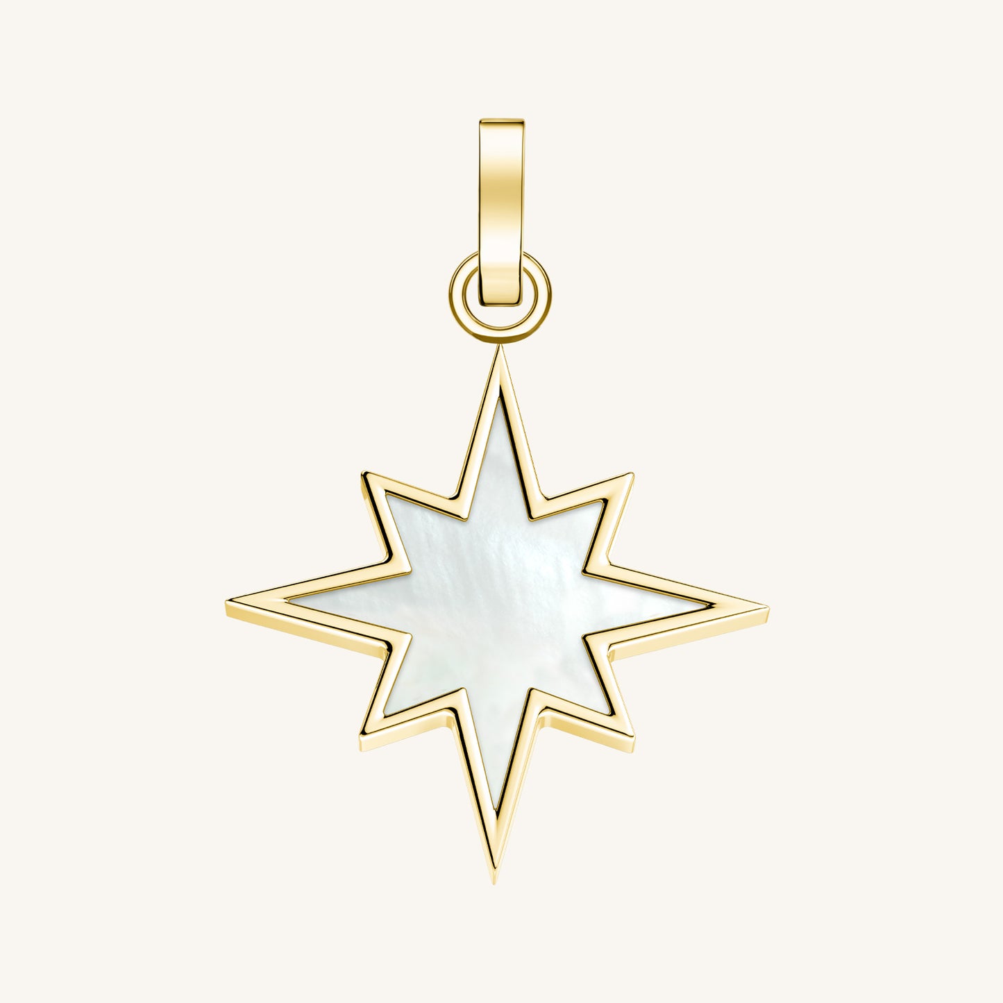 Rosefield Pendant Gold MOP Polestar Symbol