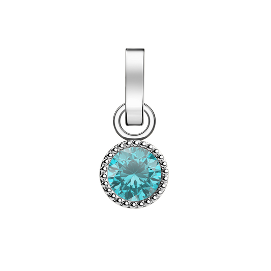 Rosefield Pendant Silver Birthstone March