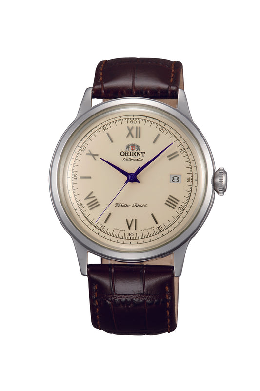 Orient Bambino 40.5mm Brown Leather Strap Beige Dial