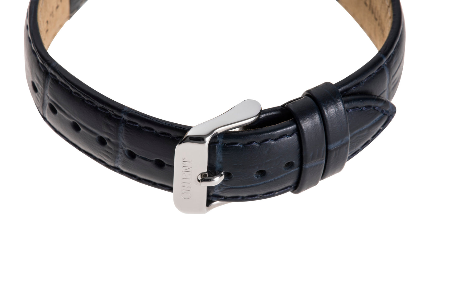Orient Bambino Open Heart Blue Leather Strap Blue Dial
