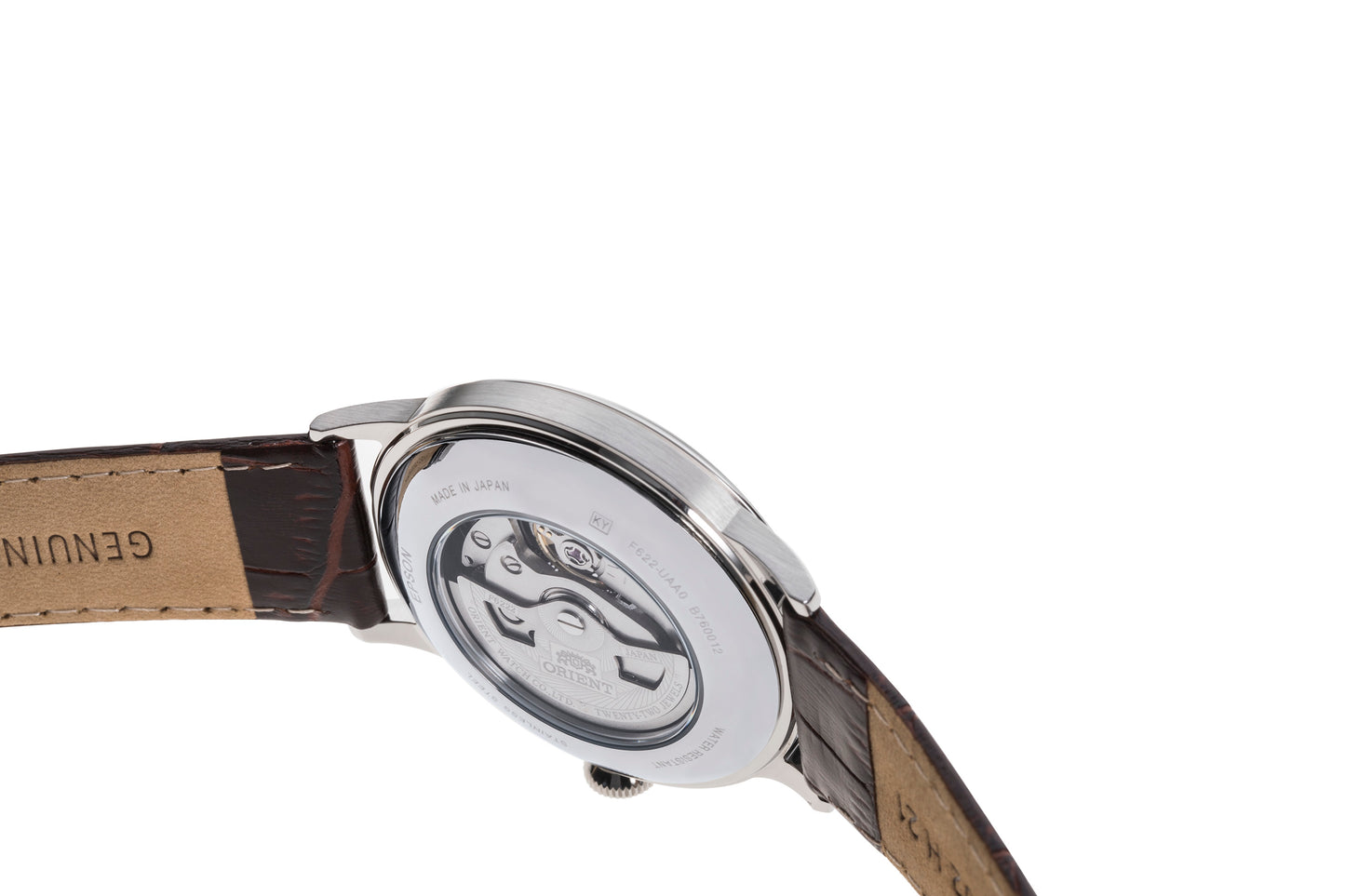 Orient Bambino Small seconds Brown Leather Strap White Dial