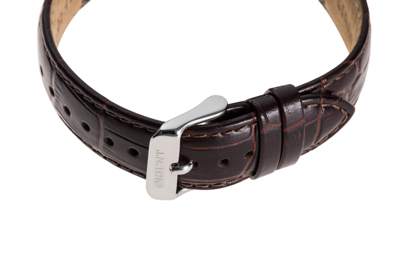 Orient Bambino Small seconds Brown Leather Strap Beige Dial