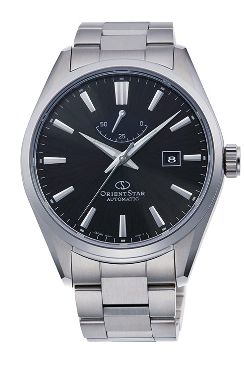 Orient Star Simple Date Steel Bracelet Black Dial