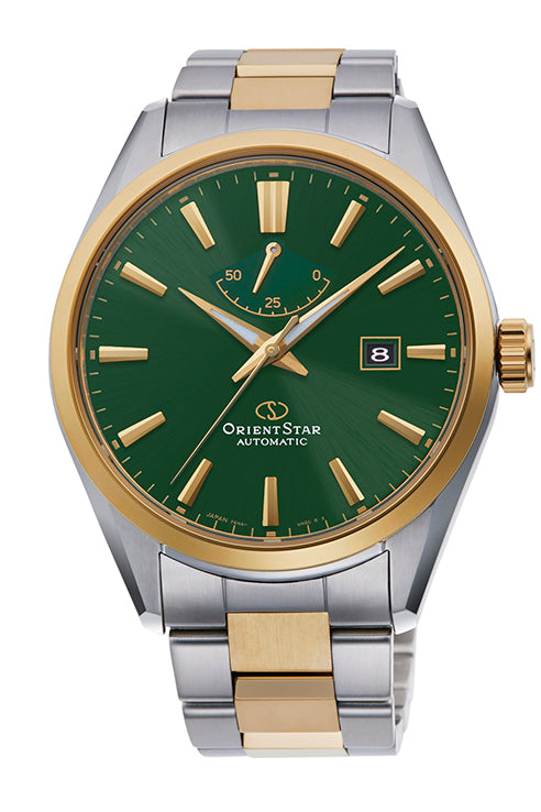 Orient Star Simple Date Gold Bi-colour Bracelet Green Dial