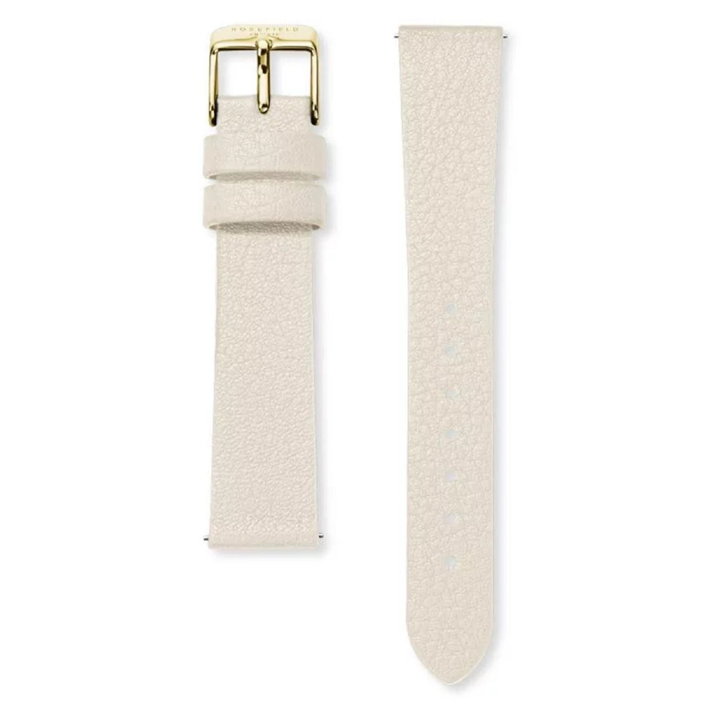 Rosefield Pearl Edit on White Leather Strap