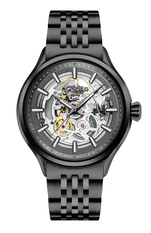 Roamer Competence Skeleton III, Swiss Made, Stainless Steel Bracelet
