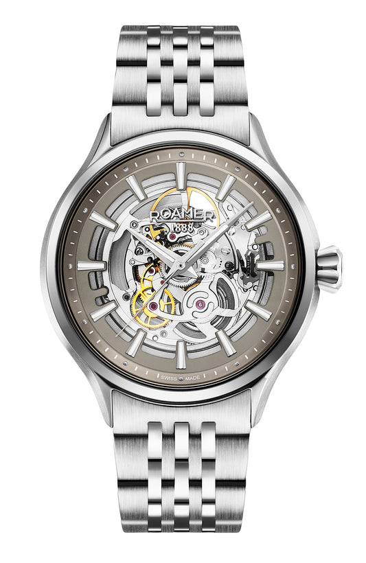 Roamer Competence Skeleton III, Swiss Made, Steel Bracelet