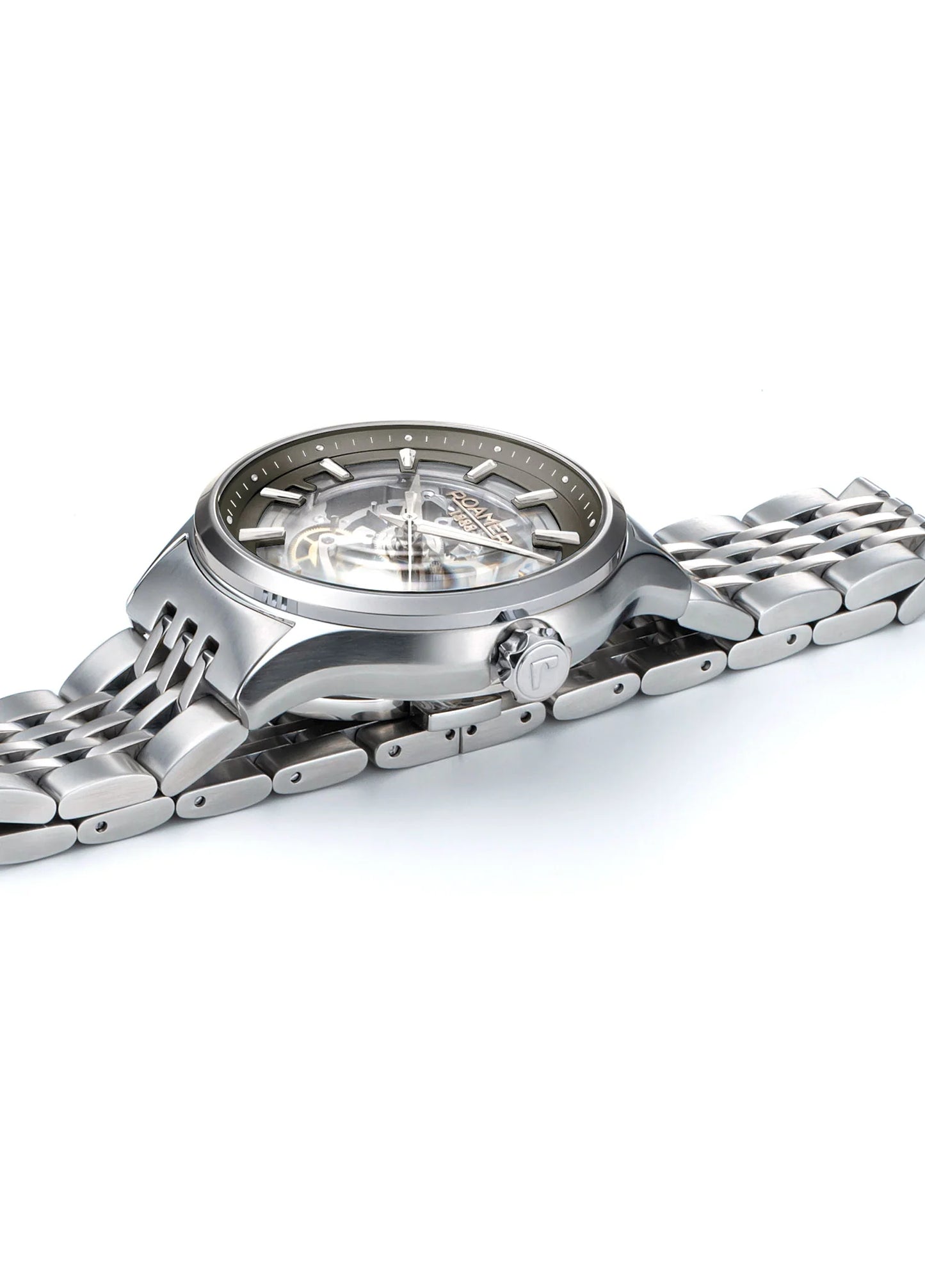 Roamer Competence Skeleton III Swiss Made Steel Bracelet Time and More UK
