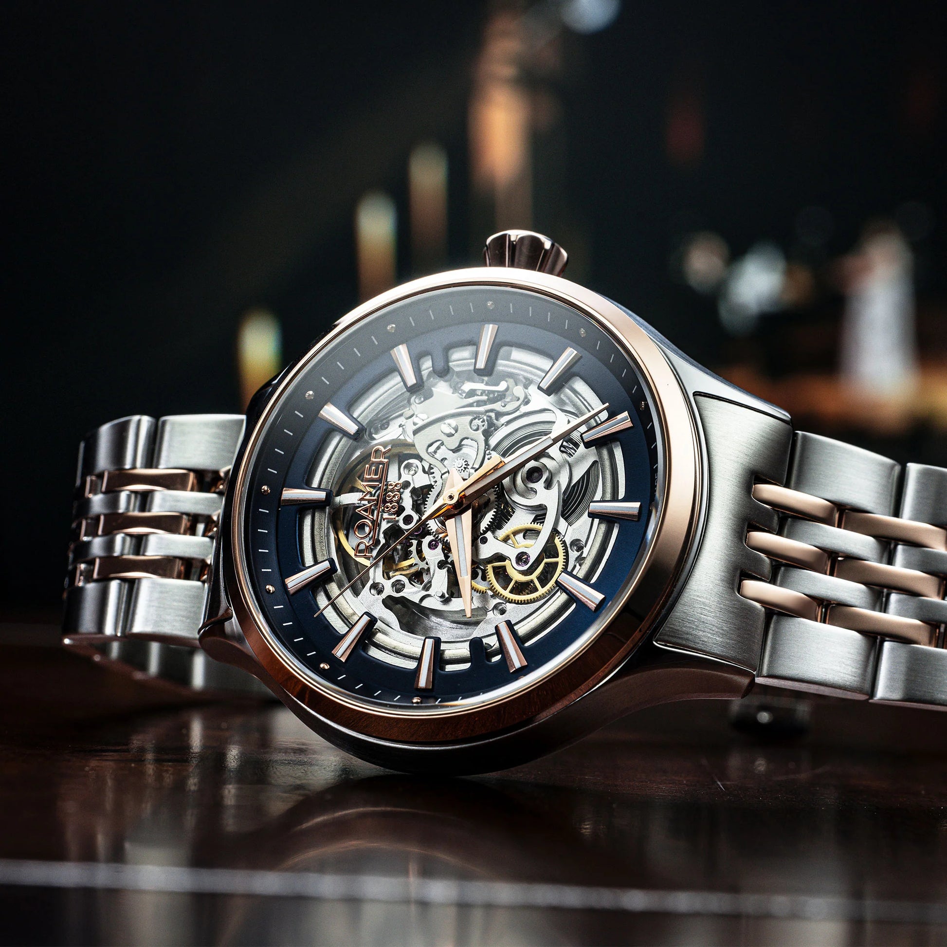 Roamer Competence Skeleton III Swiss Made Yellow Gold Bicolour