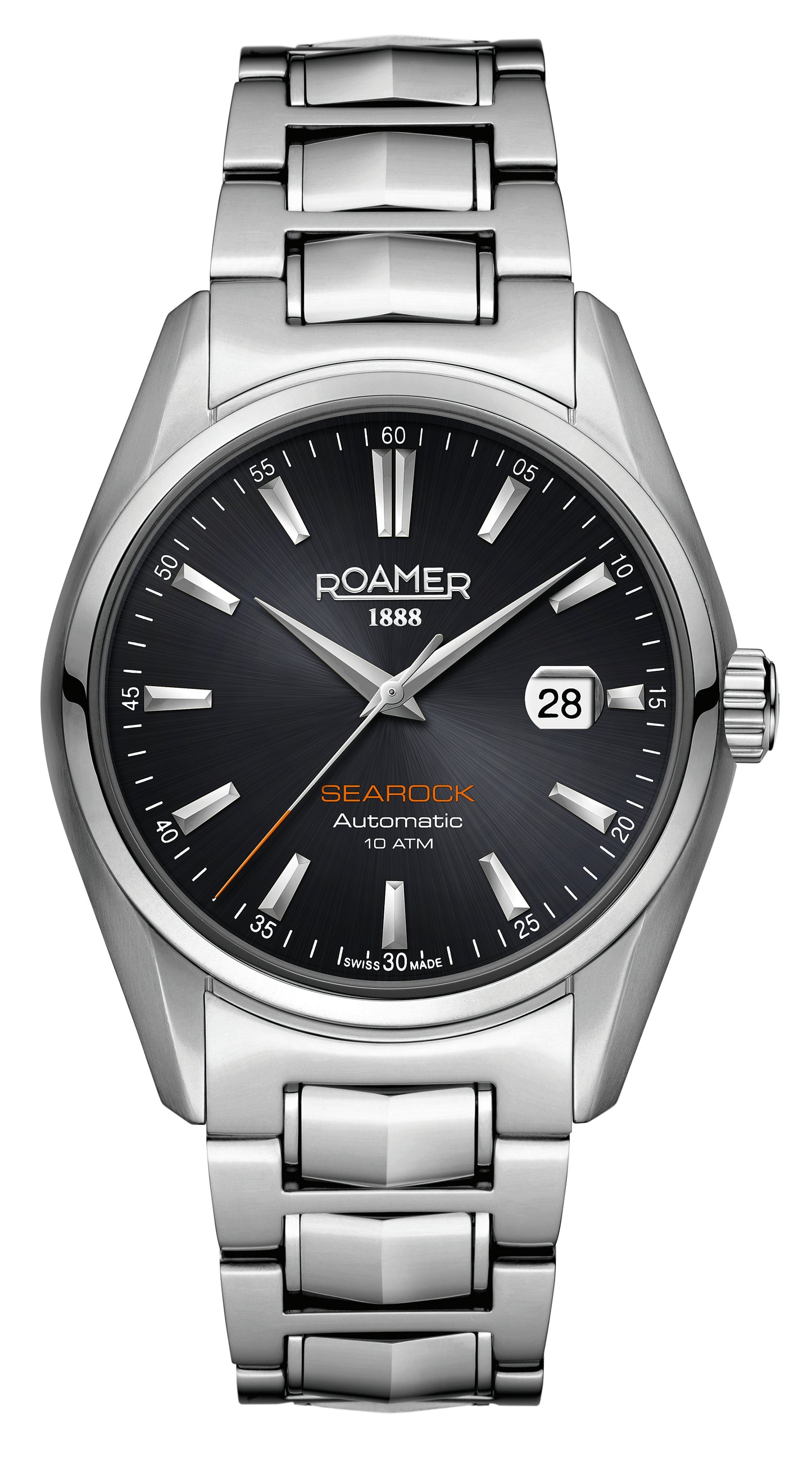 Roamer Searock Automatic I Stainless Steel Bracelet Black Dial