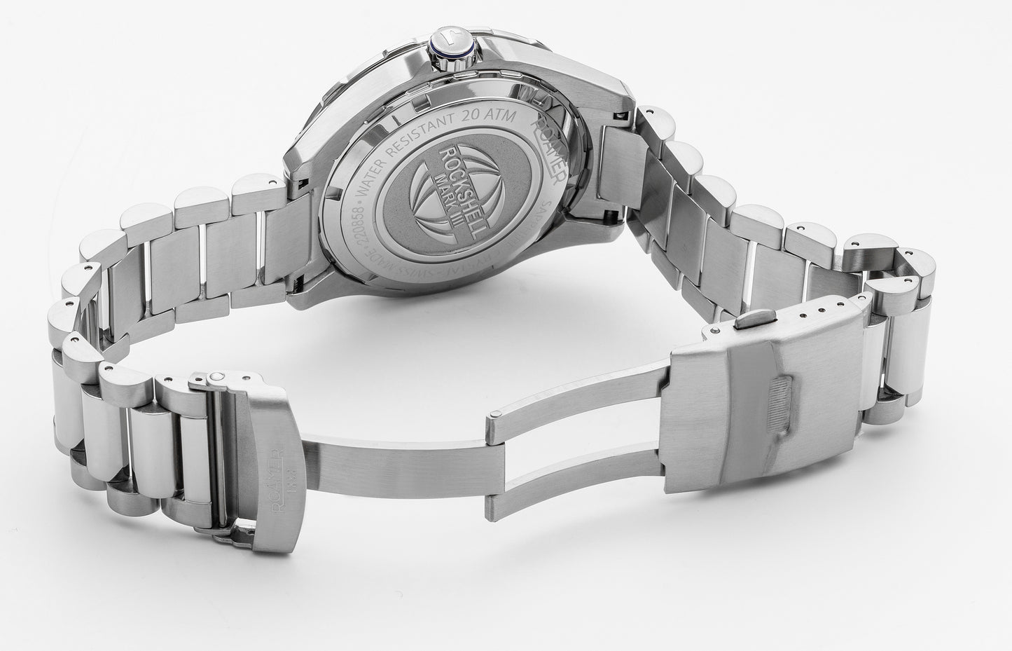 Roamer Rockshell Mark III Scuba Blue Dial Stainless Steel Bracelet