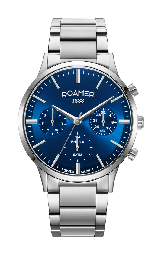 Roamer R-Line Multifunction, Blue Dial Stainless Steel Bracelet
