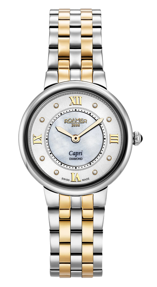 Roamer Capri White MOP Dial Yellow Gold Bi-colour Bracelet