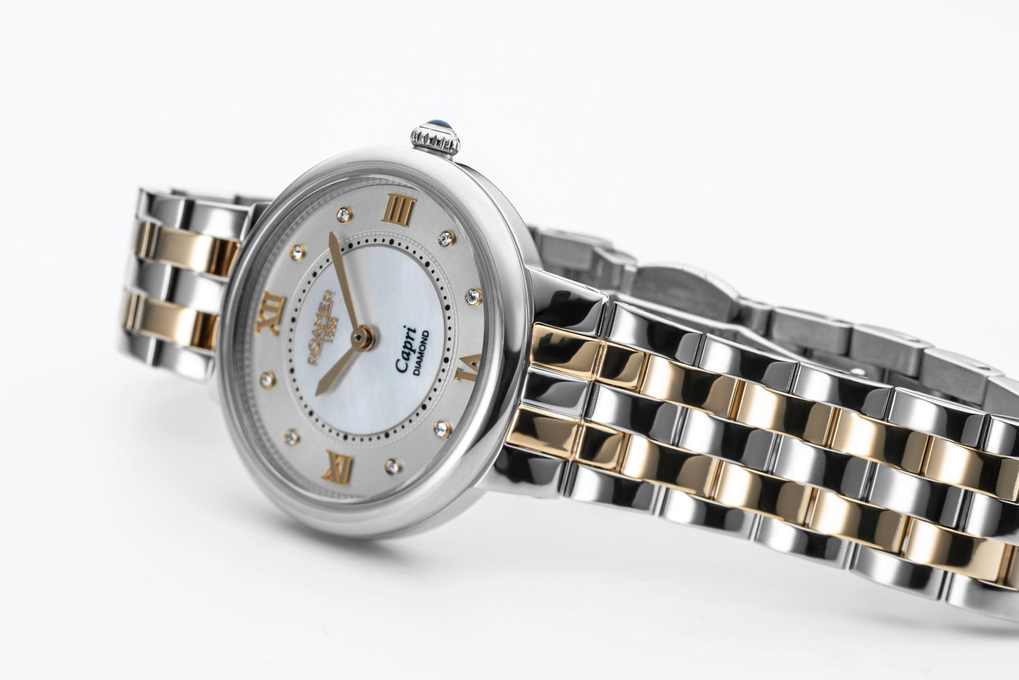 Roamer Capri White MOP Dial Yellow Gold Bi-colour Bracelet