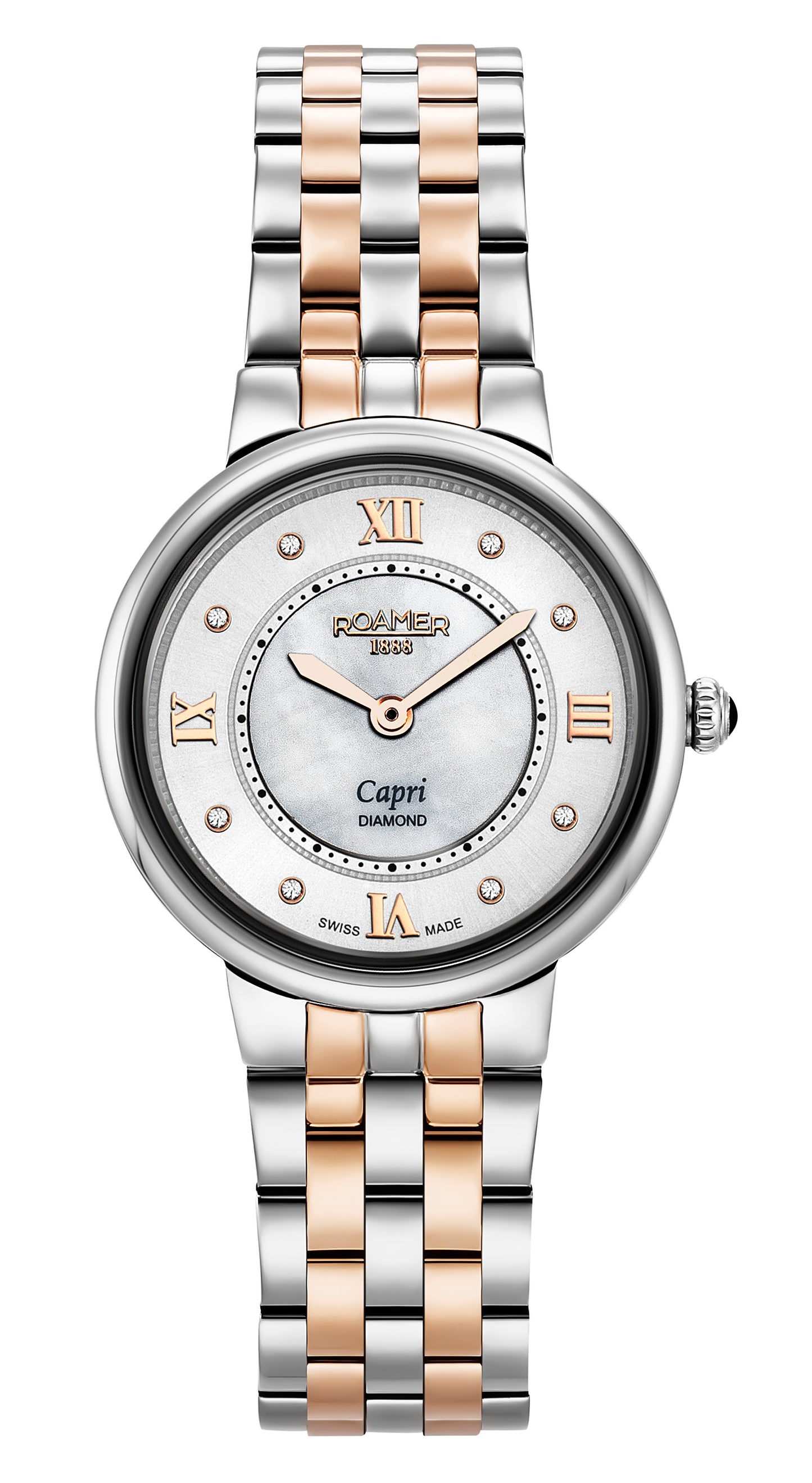 Roamer Capri White MOP Dial Rosegold Bi-colour Bracelet