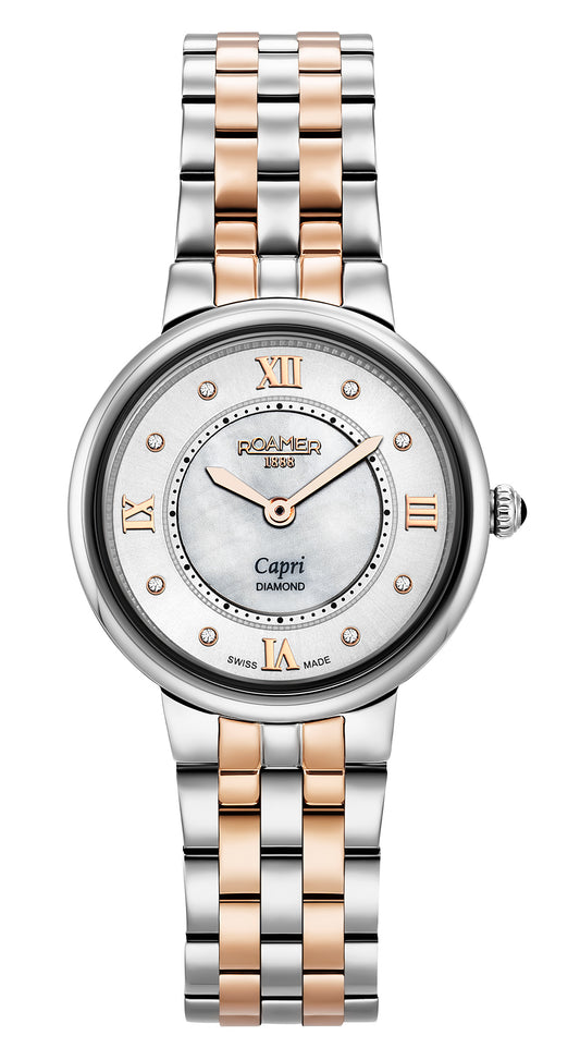 Roamer Capri White MOP Dial Rosegold Bi-colour Bracelet