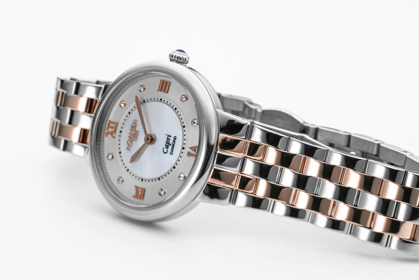 Roamer Capri White MOP Dial Rosegold Bi-colour Bracelet