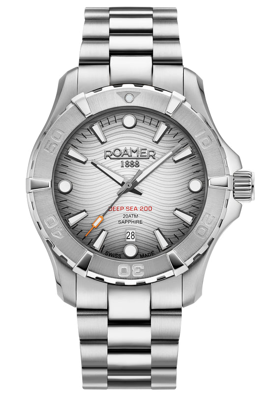 Roamer Deep Sea 200, Silver Dial Stainless Steel Bracelet