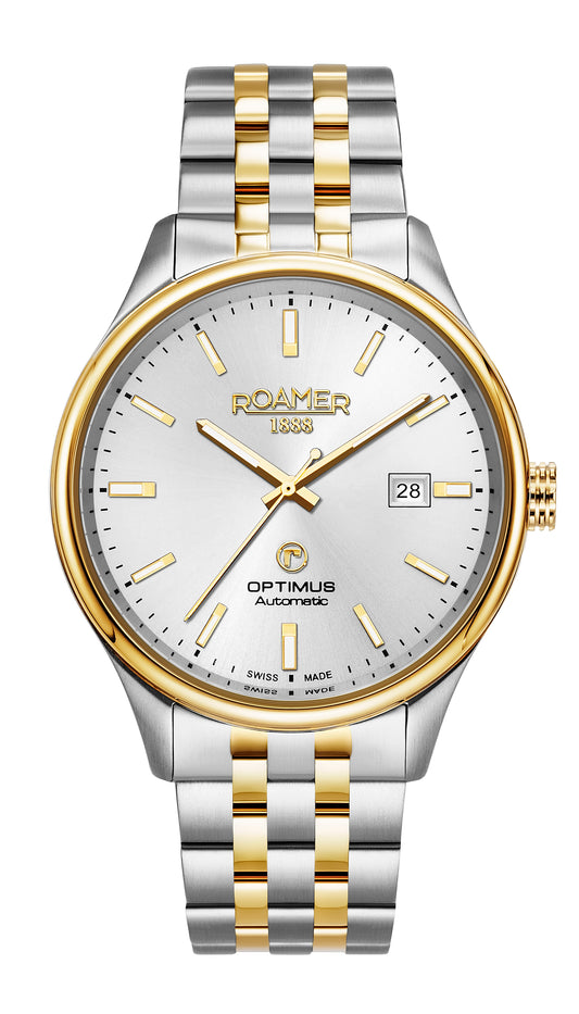 Roamer Optimus Silver Dial Yellow Gold Bi-colour Bracelet