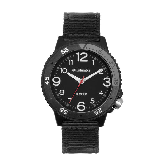 Columbia Cross Trails Black Dial Black Nylon Strap