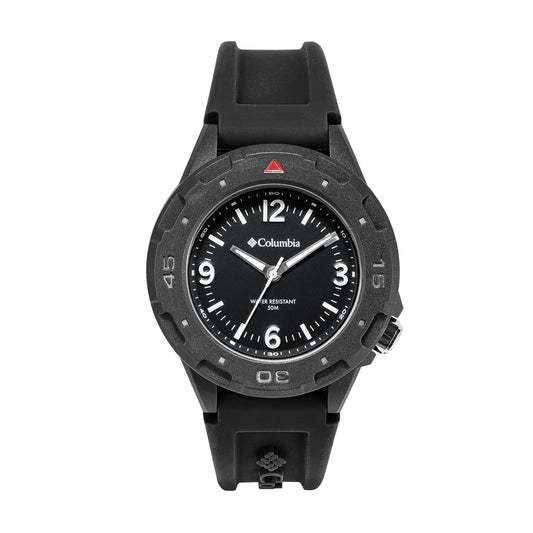 Columbia Trailhead Black Dial Black Silicone Strap