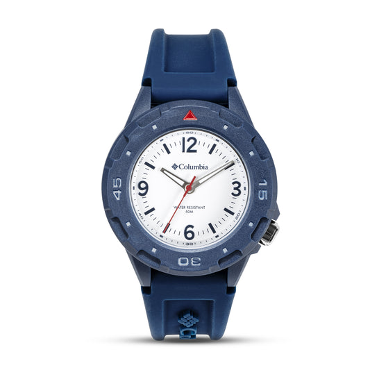 Columbia Trailhead White Dial Blue Silicone Strap