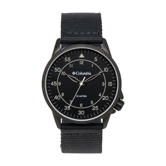Columbia Viewmont Black Dial and Case Black Nylon Strap