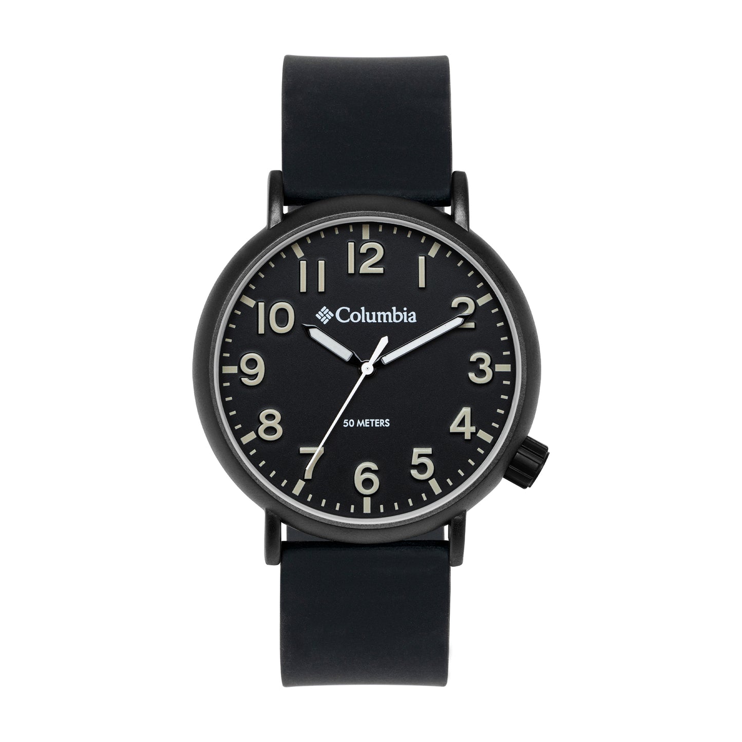 Columbia Trailbanks Black Silicone Strap Black Dial Matte Black Case