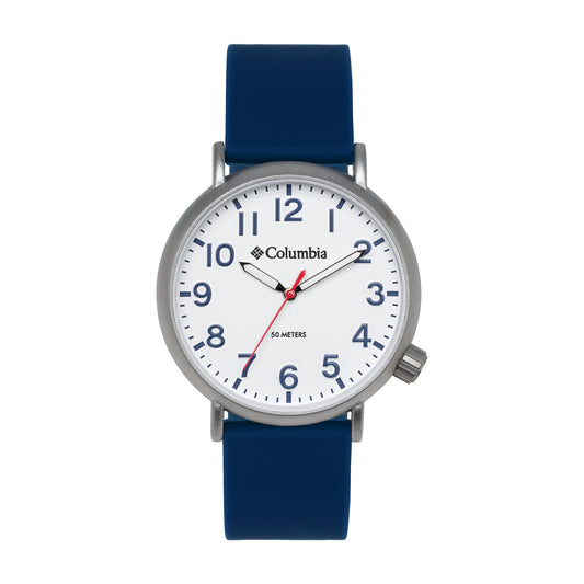 Columbia Trailbanks Navy Silicone Strap White Dial