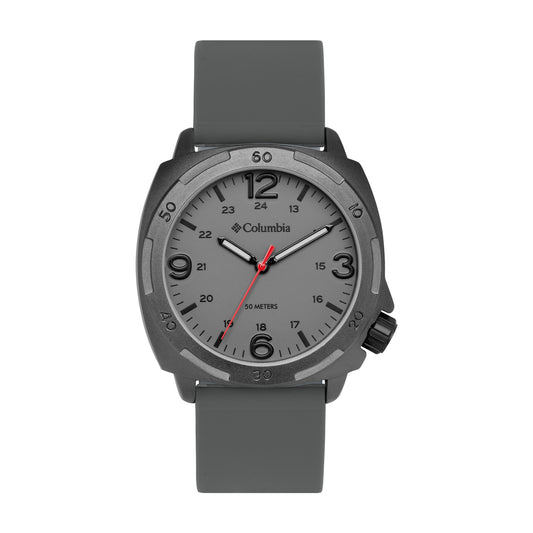 Columbia Delta Ridge Grey Silicone Strap Grey Dial