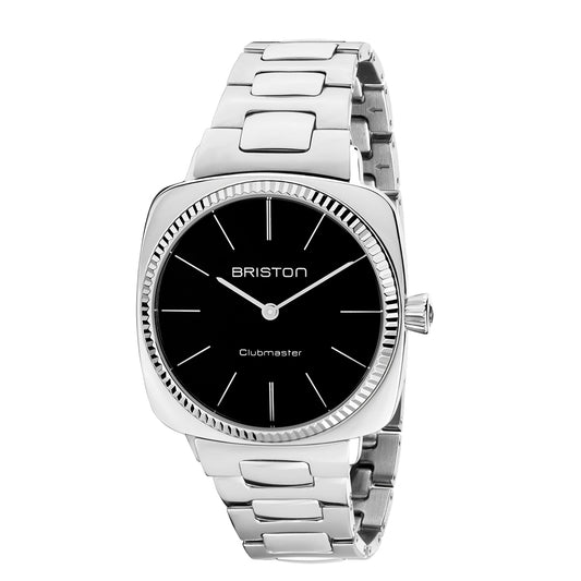 Briston Clubmaster Elegant, Black Dial Stainless Steel Bracelet