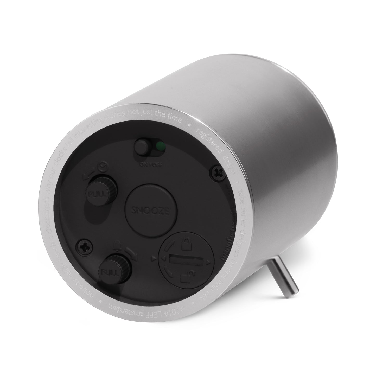 LEFF Amsterdam Tube Alarm Clock Steel