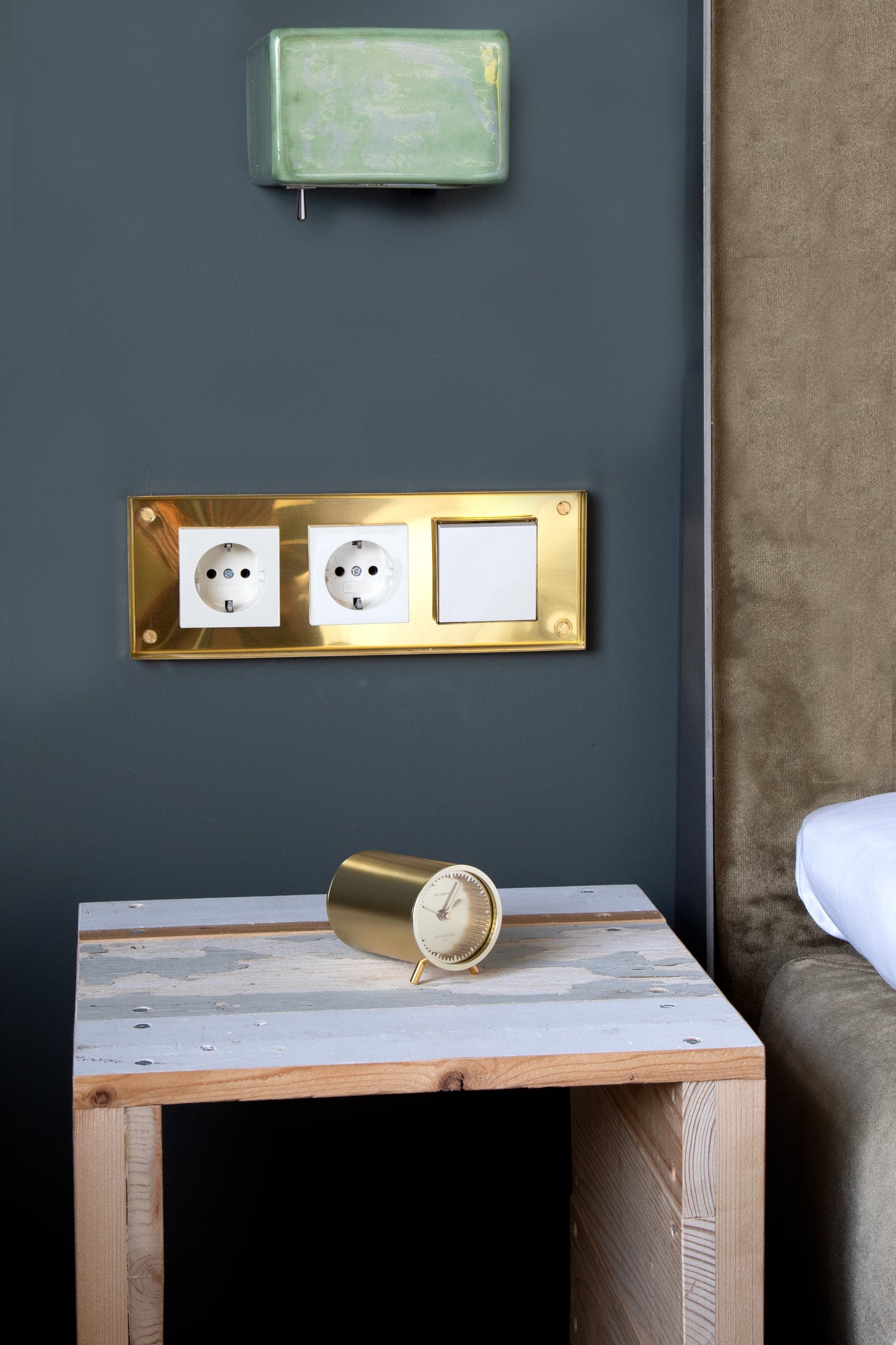 LEFF Amsterdam Tube Alarm Clock Brass