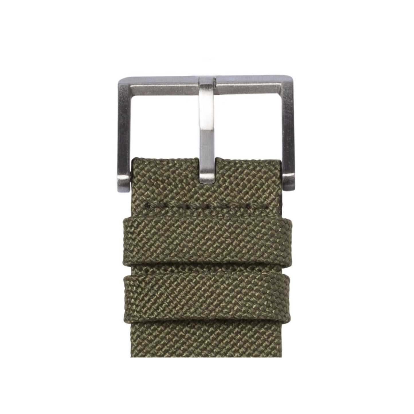 LEFF Amsterdam Tube Watch D38 Stainless Steel Case Green Cordura-Leather Strap