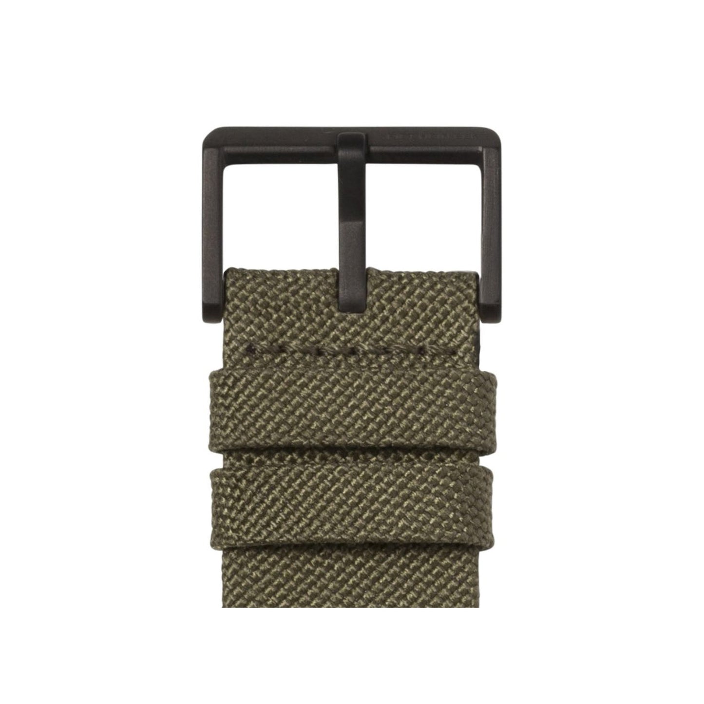 LEFF Amsterdam Tube Watch D38 Black Case Green Cordura-Leather Strap