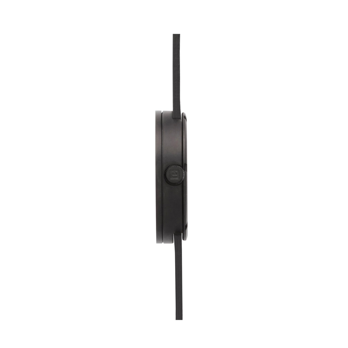 LEFF Amsterdam Tube Watch D42 Black Case Black Leather Strap