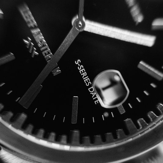Leff Amsterdam Tube Watch S42 Date Steel with Black Dial