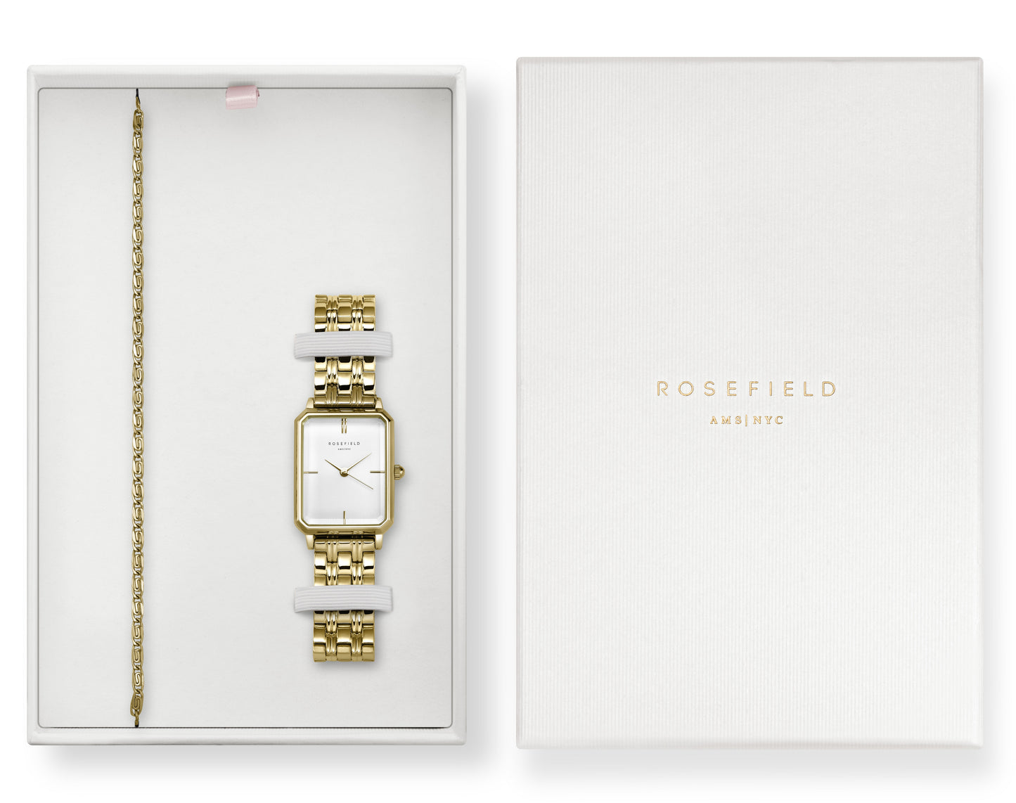 Rosefield Octagon Watch Boxed Set with Roset Bracelet