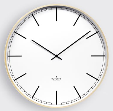 Huygens Wood 45cm Index Clock